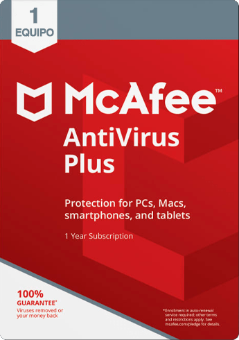 McAfee Antivirus 1 Equipo 1 Año - Mundo Android Panama