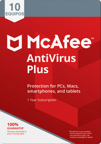 McAfee Antivirus 10 Equipos 1 Año - Mundo Android Panama